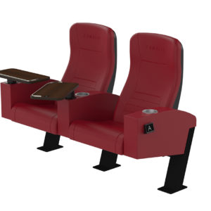 Activa Club seat red product for mayor and independent cinema venues in Australia - front iso.