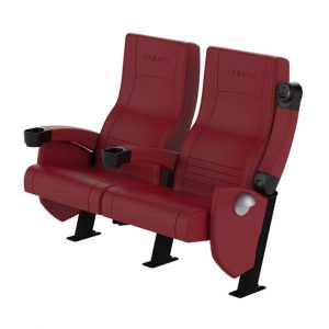 Odeon Fixed seat with ergonomic contouring-front iso1 view